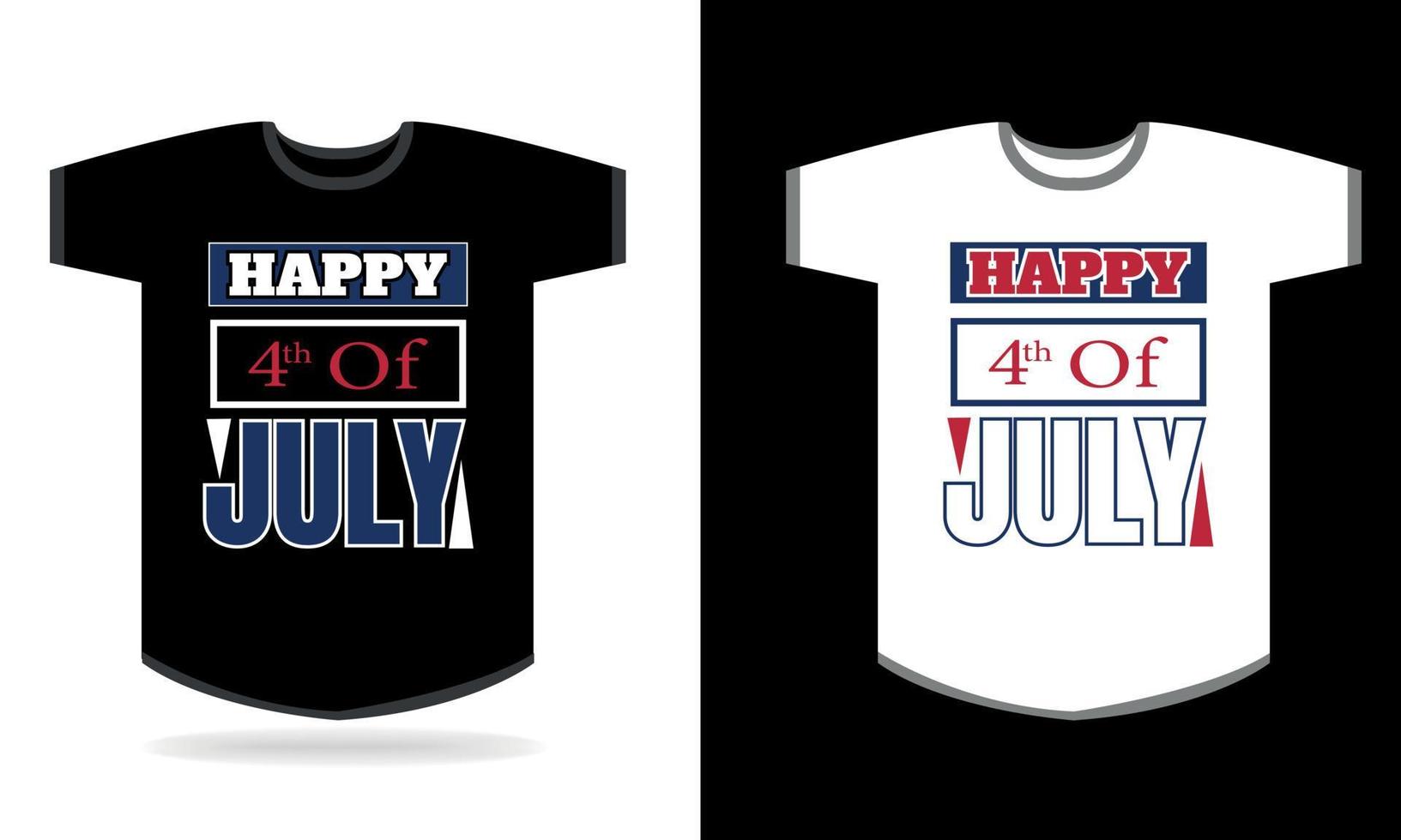 Happy 4. Juli T-Shirt-Design-Vorlage vektor