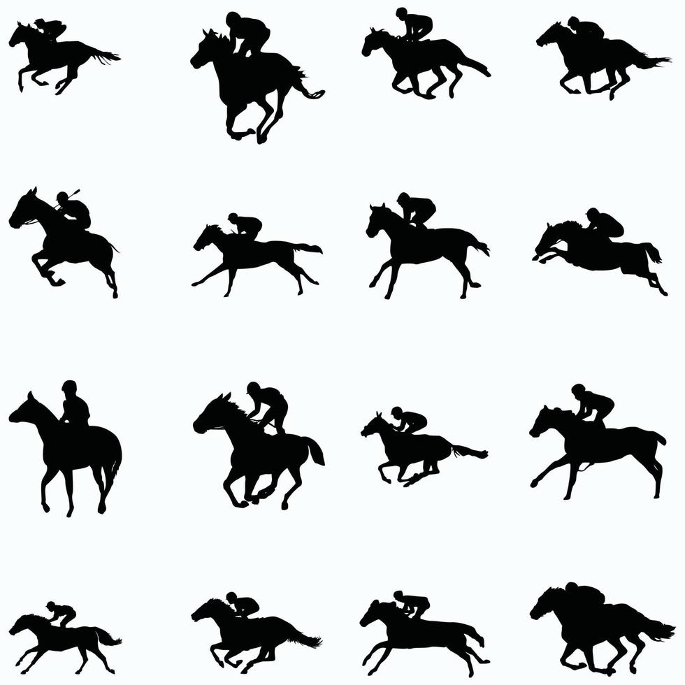 Pferdevektorsymbol und Reitersymbol vektor