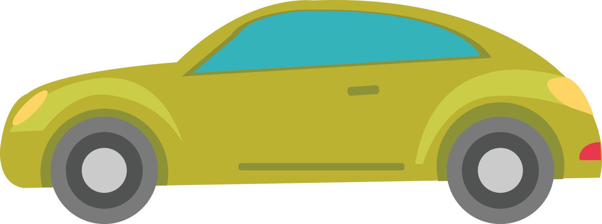 auto und taxi für 2d-zeichentrickanimation. einfaches grünes Auto. vektor