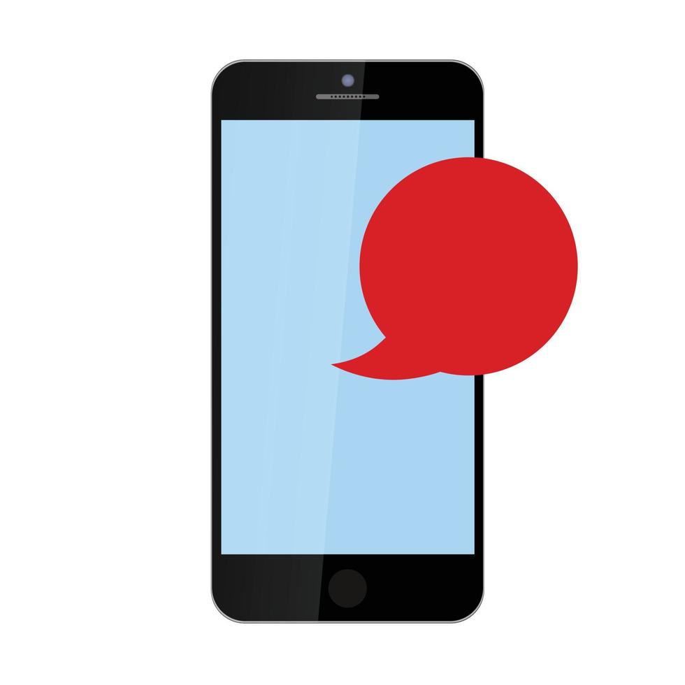 Smartphone und rotes Info-Symbol. farbiges icon.design für web ui, mobile upp, banner, poster. flache vektorillustration vektor