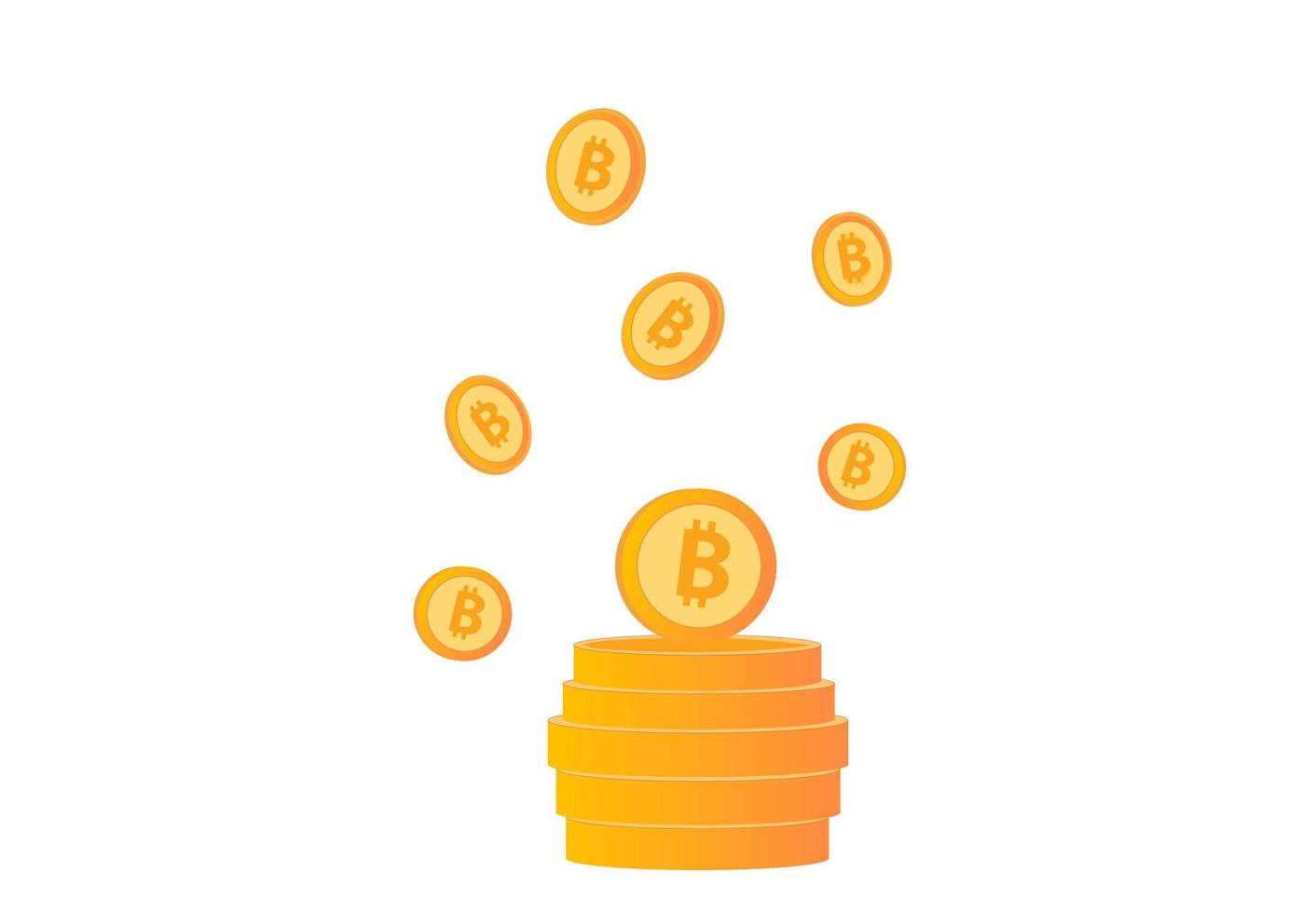 Bitcoins Kryptowährung digitales Geld vektor