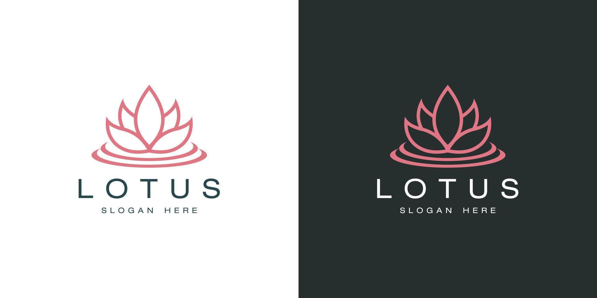 blomma lotus logotyp design vektor mall