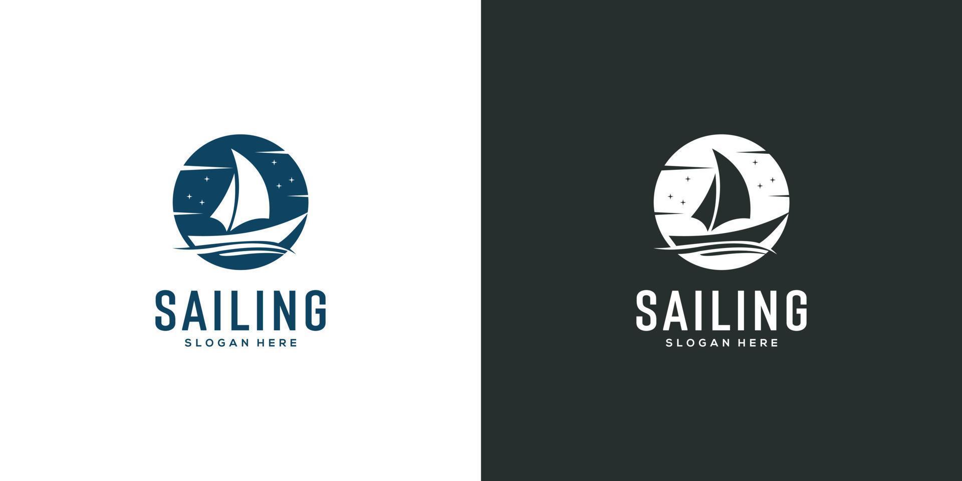 Segelyacht-Logo-Vektor-Design vektor