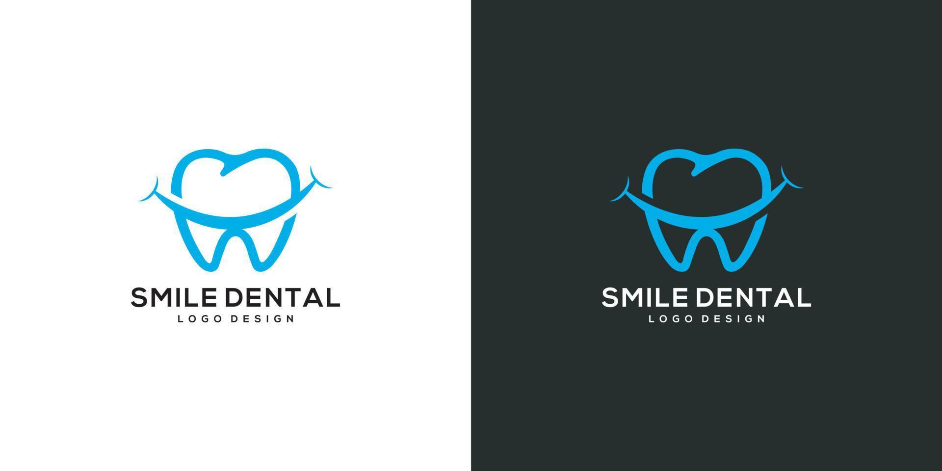 le dental logotyp vektordesign vektor