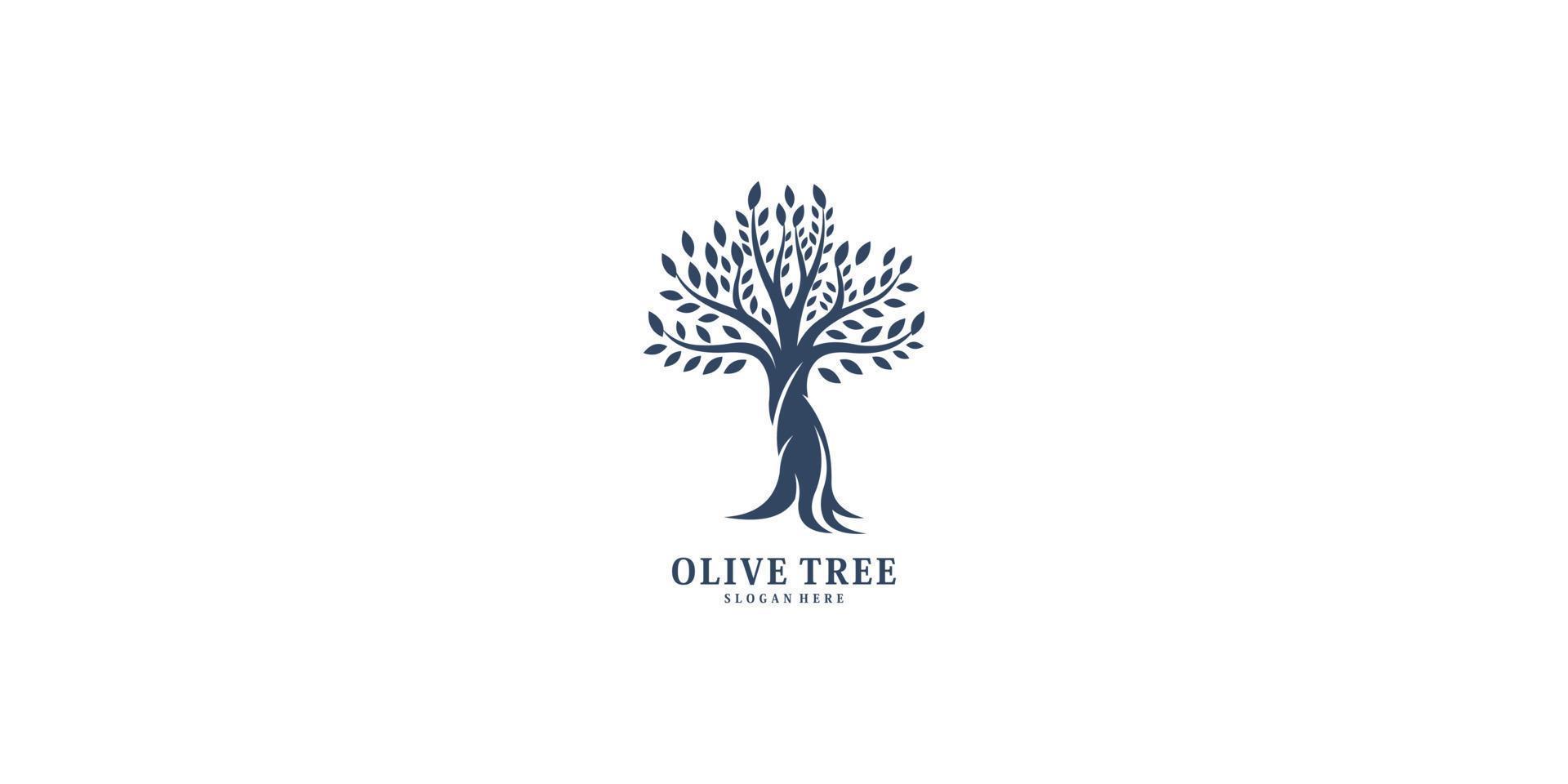 Olivenbaum-Logo-Vektor-Design vektor