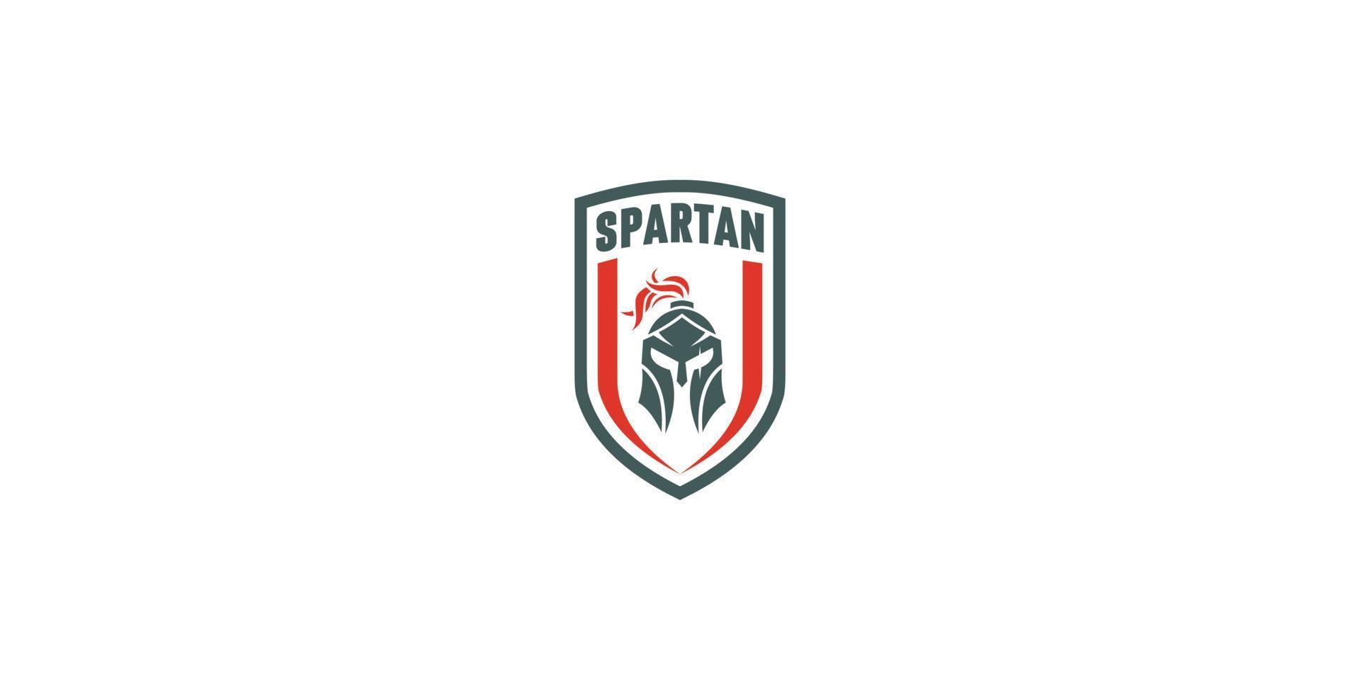 Schild spartanische Logo-Vektordesigns vektor