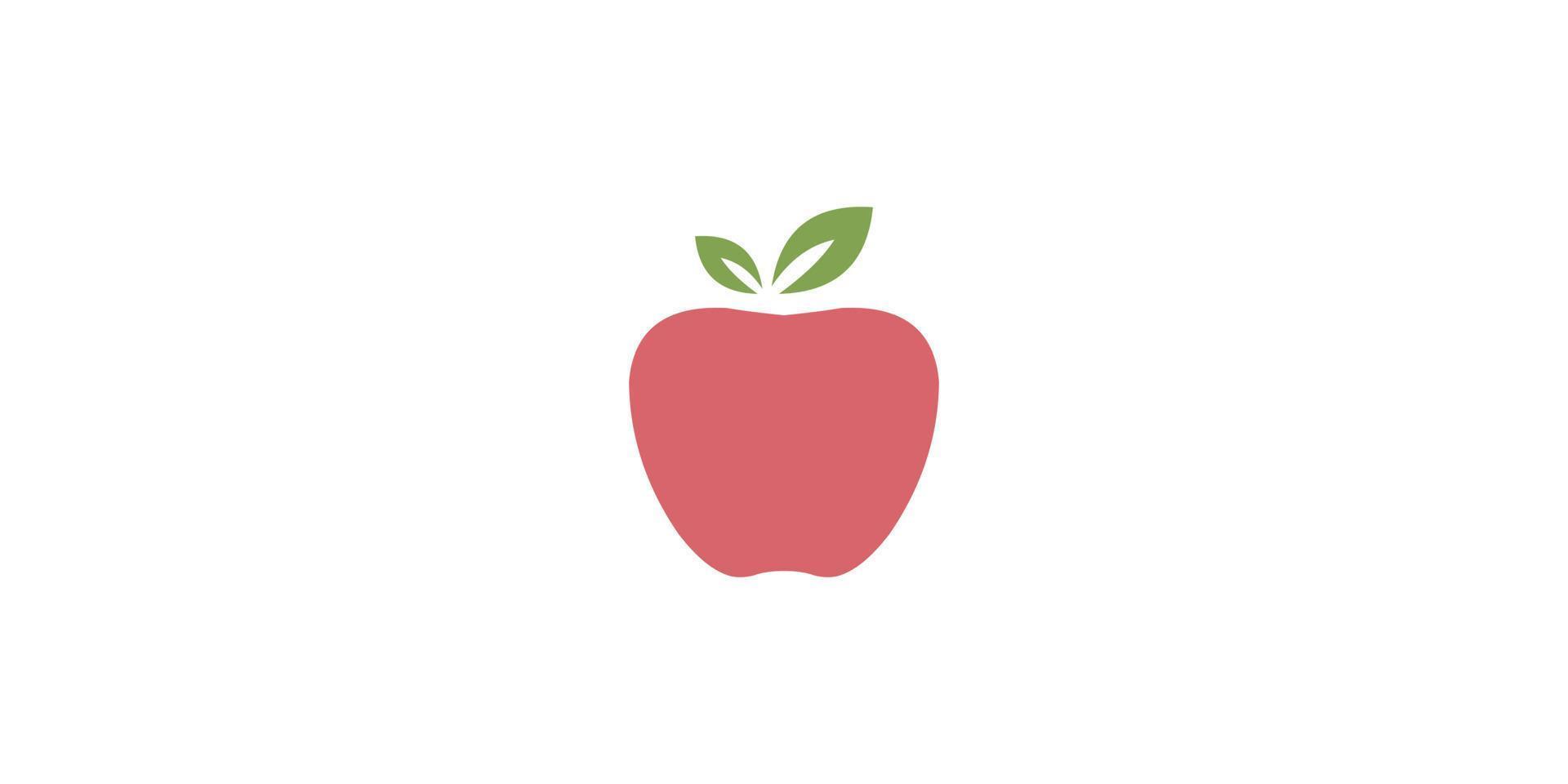 Apfel-Obst-Logo-Vektor-Design vektor