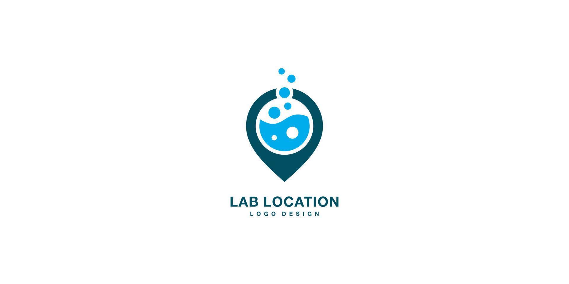 Logo-Vektordesign für den Laborstandort vektor