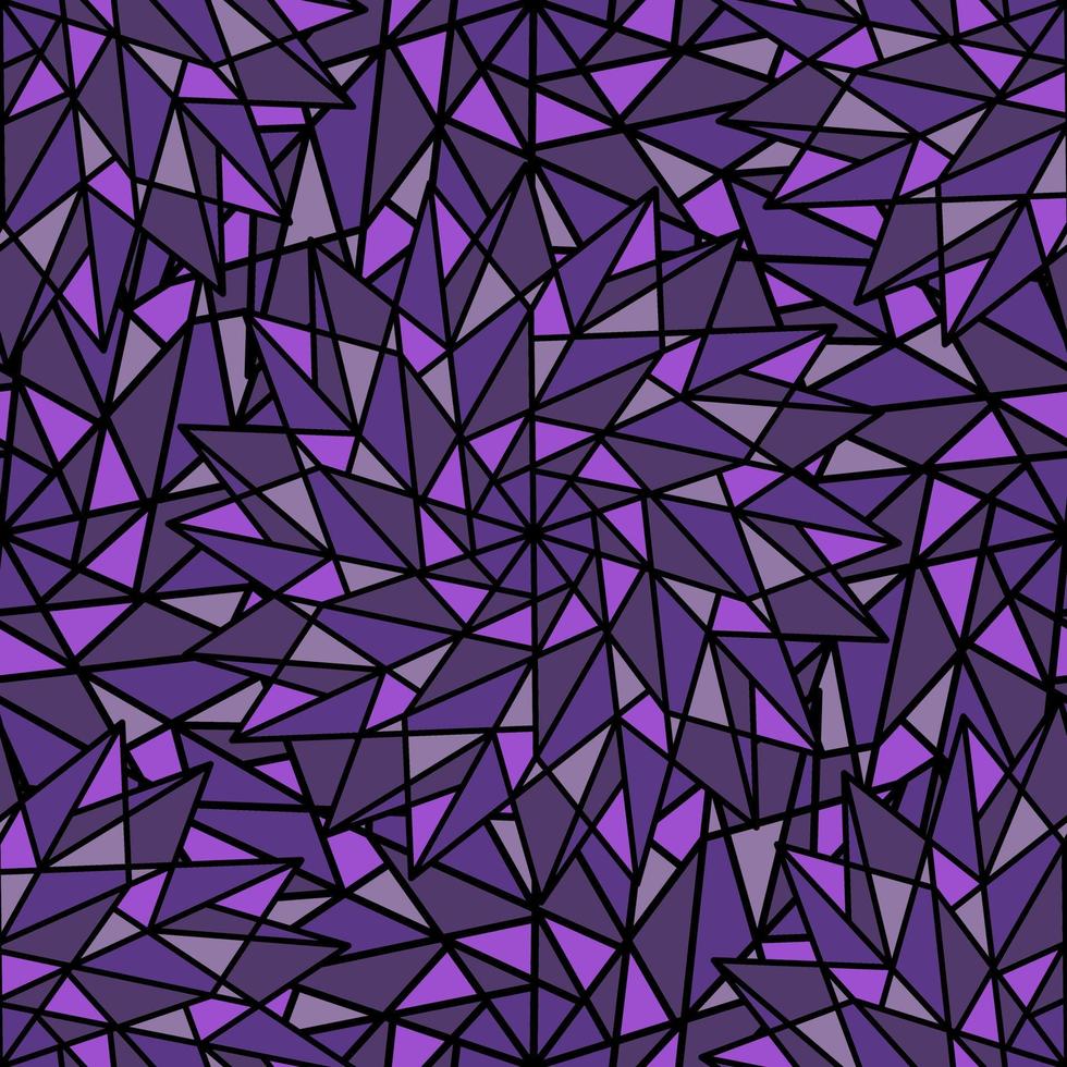 abstrakter lila Vektor nahtloser Hintergrund mit komplexen geometrischen Sternen in Form eines Kaleidoskops