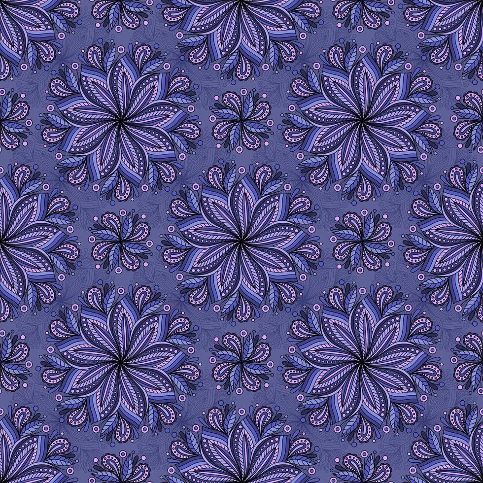 lila nahtloser Vektorhintergrund mit Paisley-Muster vektor