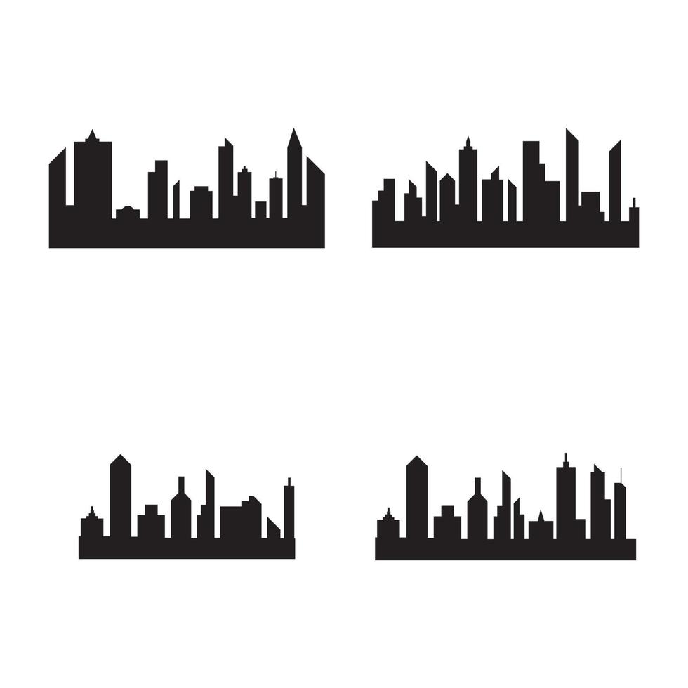 moderner Stadtsilhouette-Vektorsymbolhintergrund vektor