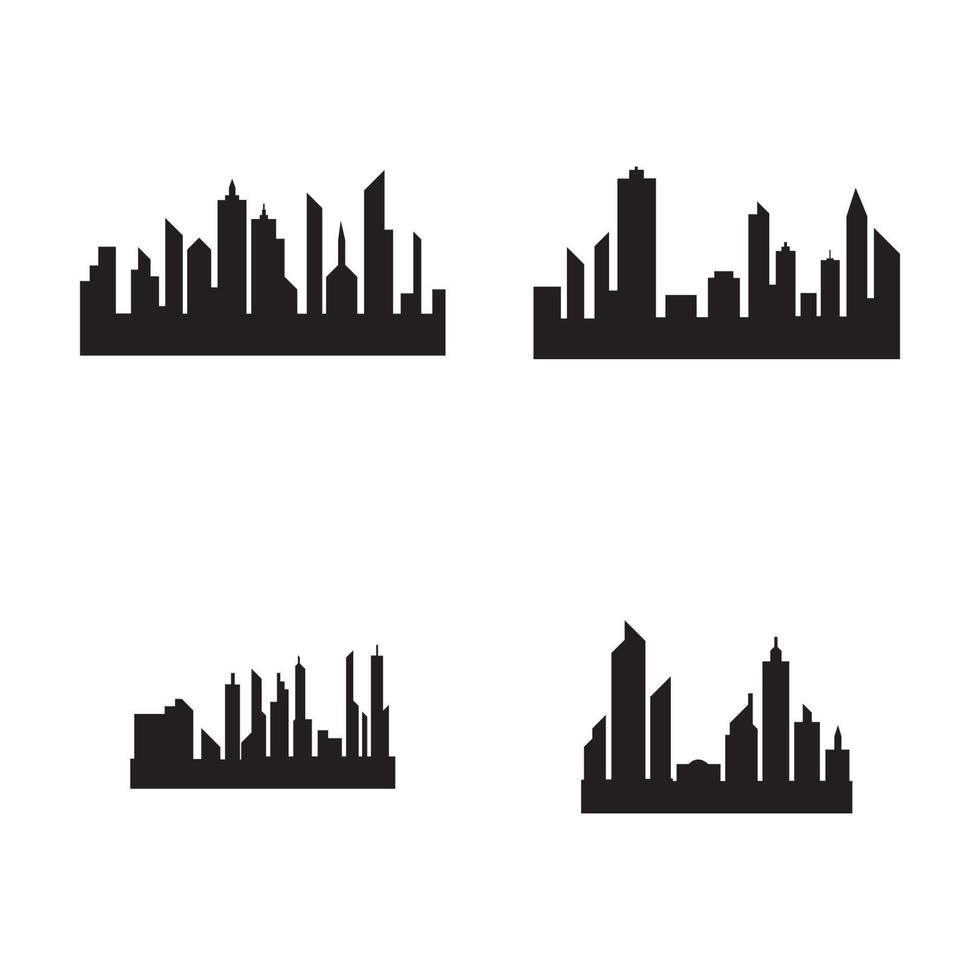 modern stadssilhuett vektor ikon bakgrund