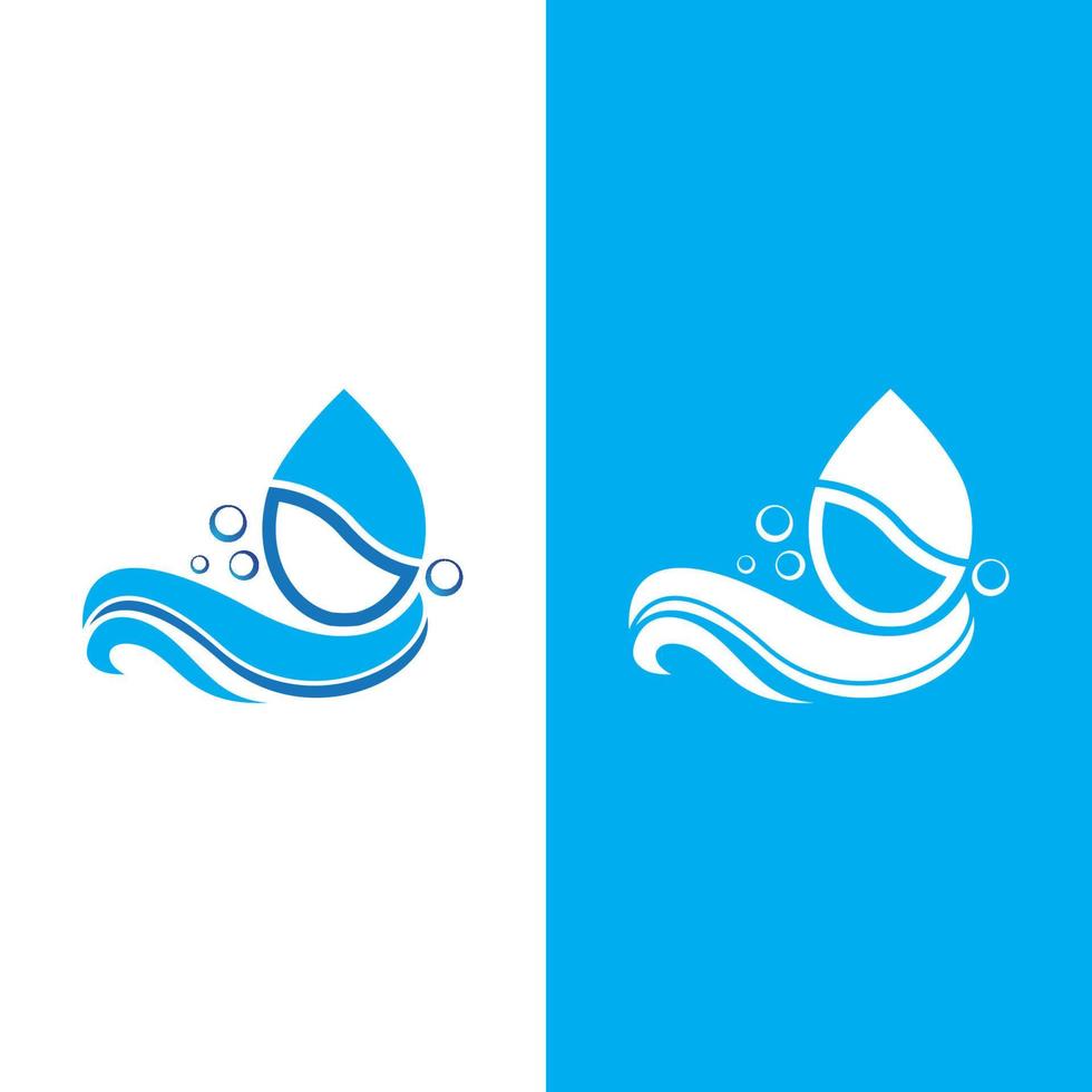 Wassertropfen-Logo-Schablonenvektor vektor