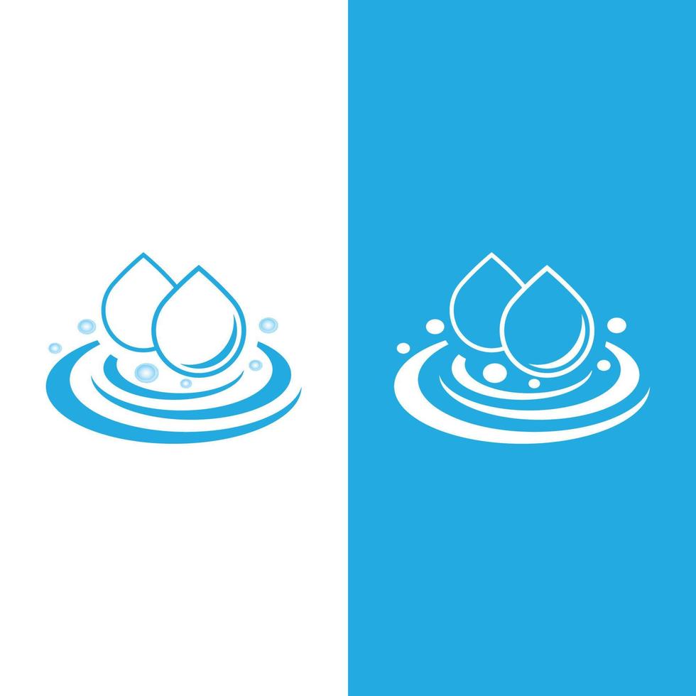 Wassertropfen-Logo-Schablonenvektor vektor