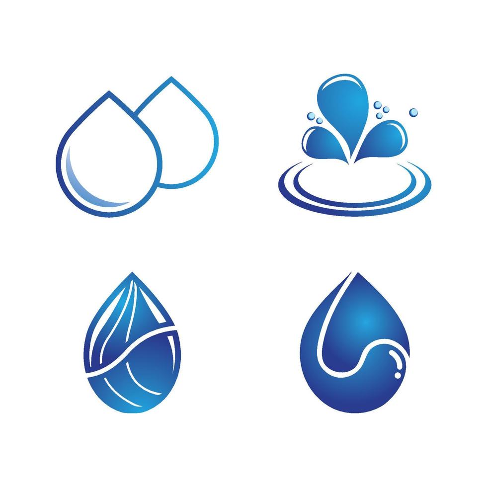 Wassertropfen-Logo-Schablonenvektor vektor