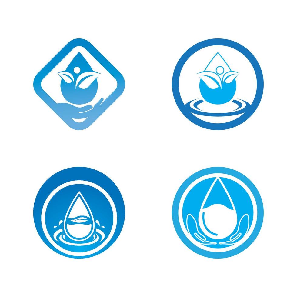 Wassertropfen-Logo-Schablonenvektor vektor