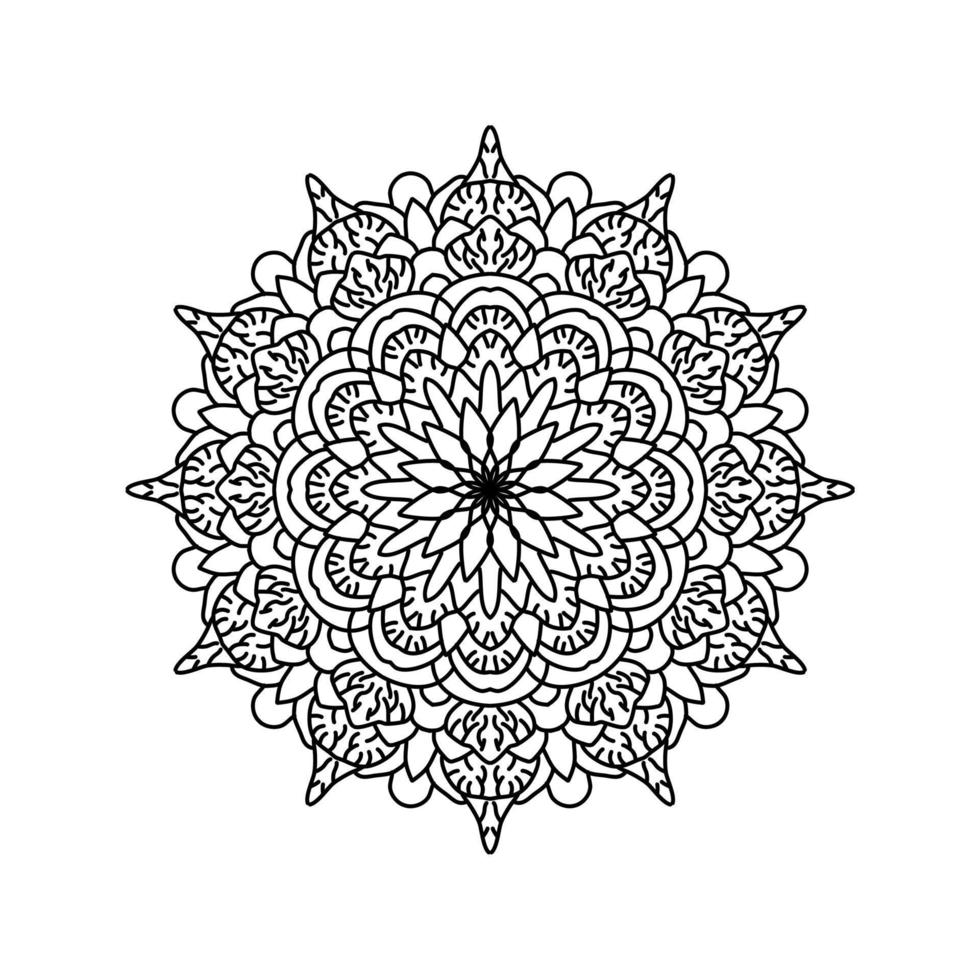 abstraktes Mandala-Muster, gut für Ornamente, Blumenschmuck oder Tapetenhintergrund vektor