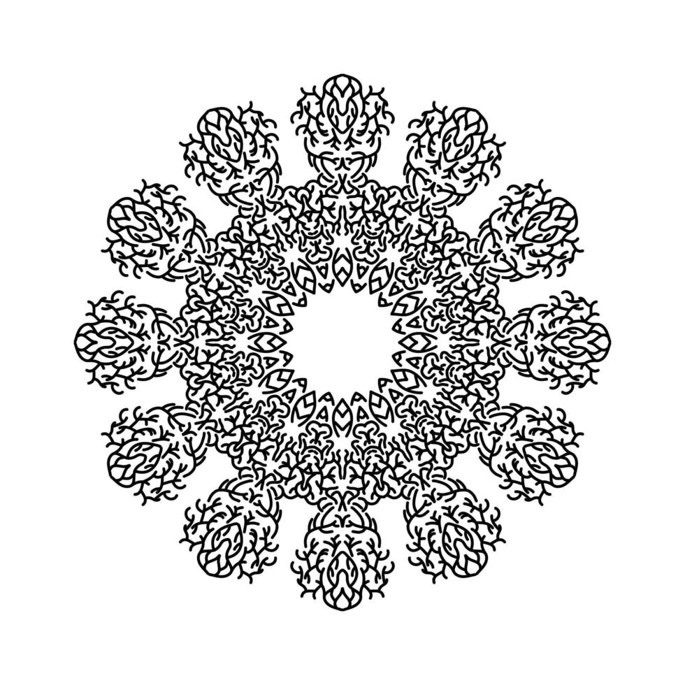 abstraktes Mandala-Muster, gut für Ornamente, Blumenschmuck oder Tapetenhintergrund vektor