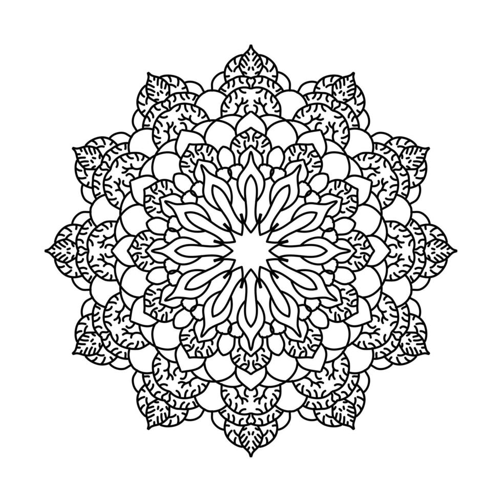 abstraktes Mandala-Muster, gut für Ornamente, Blumenschmuck oder Tapetenhintergrund vektor