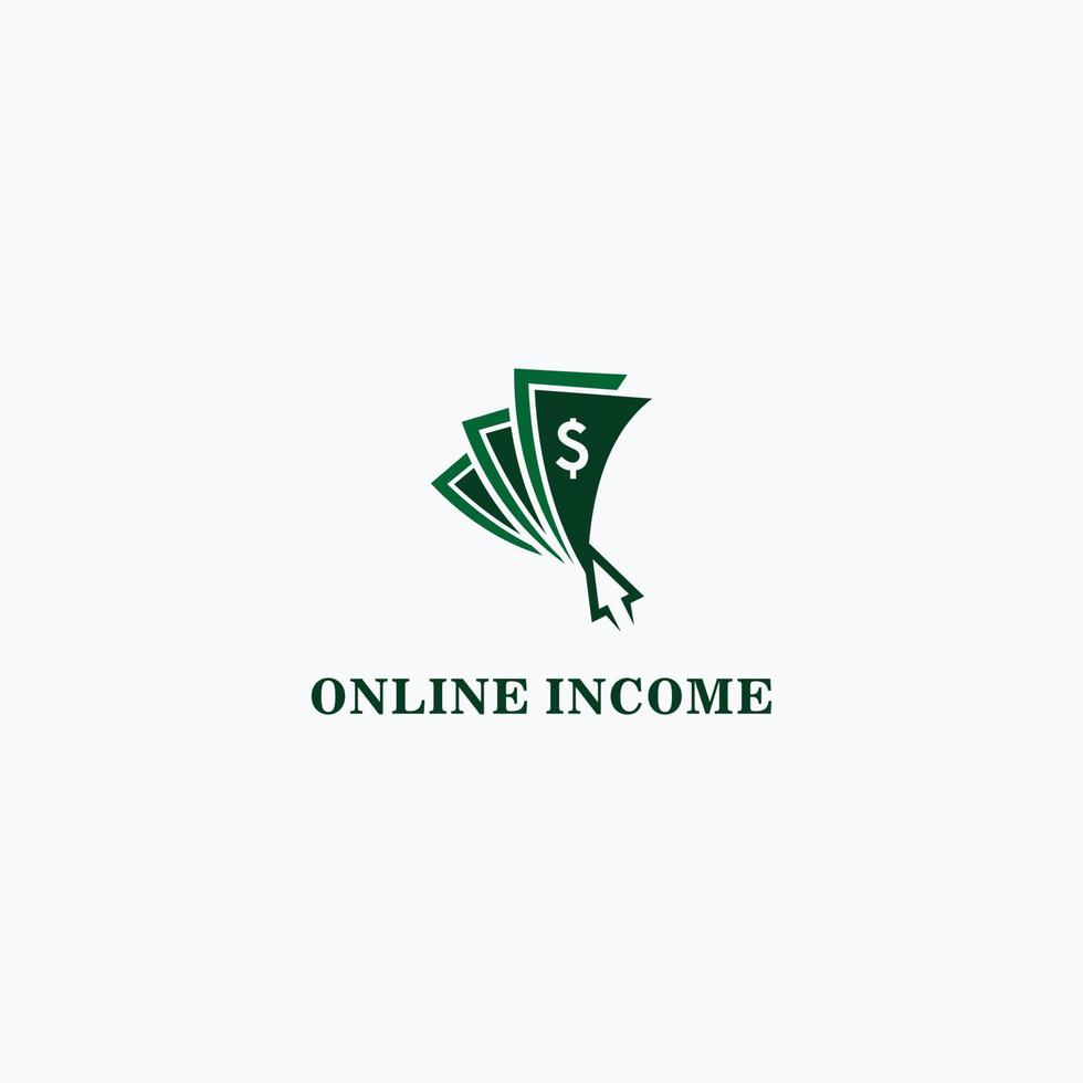 online inkomst abstrakt logotyp vektor