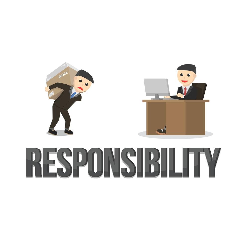Geschäftsbrief Verantwortung Design Charakter vektor