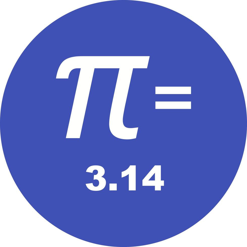 Wert des Pi-Kreis-Hintergrundsymbols vektor