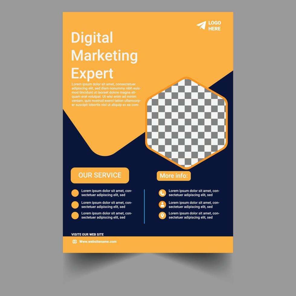 Flyer-Vorlage für digitales Marketing vektor