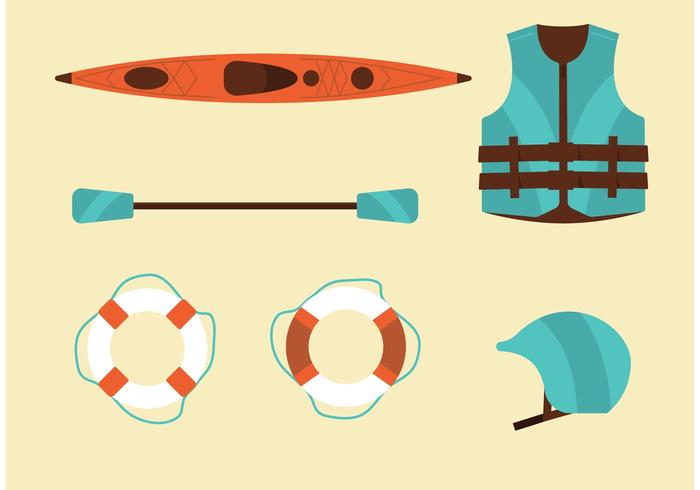 River Rafting Vektor Set