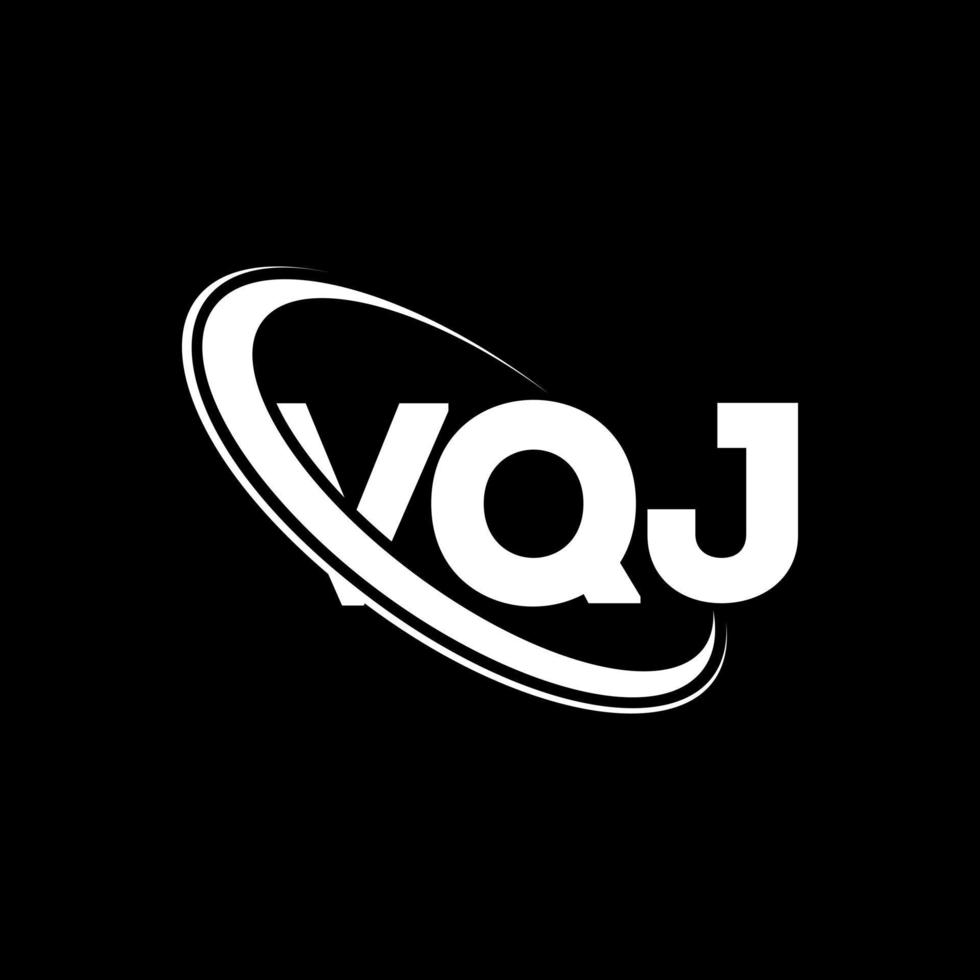 vqj-Logo. vqj Brief. vqj-Buchstaben-Logo-Design. Initialen vqj-Logo verbunden mit Kreis und Monogramm-Logo in Großbuchstaben. vqj-typografie für technologie-, geschäfts- und immobilienmarke. vektor