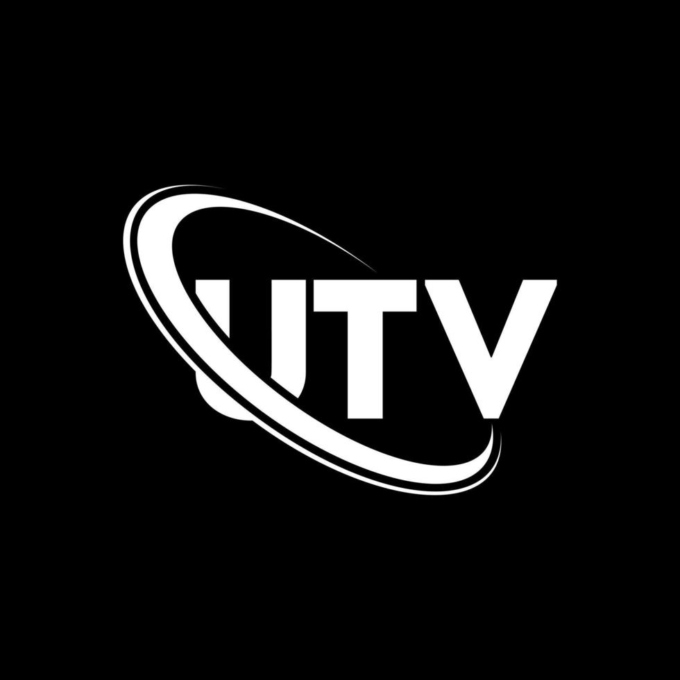 utv-Logo. utv brief. UTV-Brief-Logo-Design. initialen utv-logo verbunden mit kreis und monogramm-logo in großbuchstaben. utv-typografie für technologie-, geschäfts- und immobilienmarke. vektor