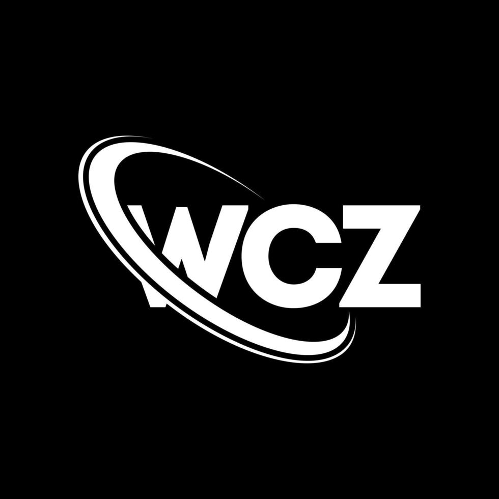 wcz-Logo. WZ-Brief. wcz-Brief-Logo-Design. wcz-Logo mit den Initialen, verbunden mit einem Kreis und einem Monogramm-Logo in Großbuchstaben. wcz-typografie für technologie-, geschäfts- und immobilienmarke. vektor