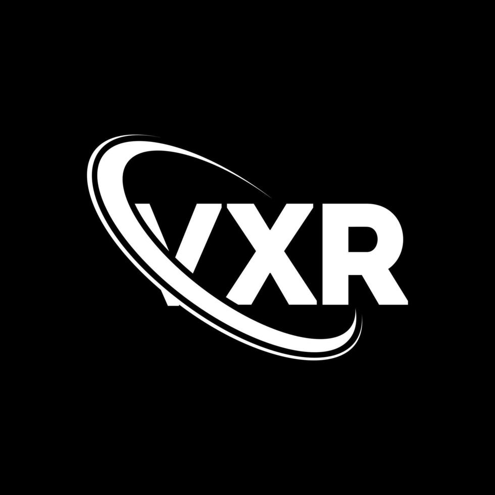 vxr logotyp. vxr brev. vxr brev logotyp design. initialer vxr logotyp länkad med cirkel och versaler monogram logotyp. vxr-typografi för teknik-, affärs- och fastighetsmärke. vektor