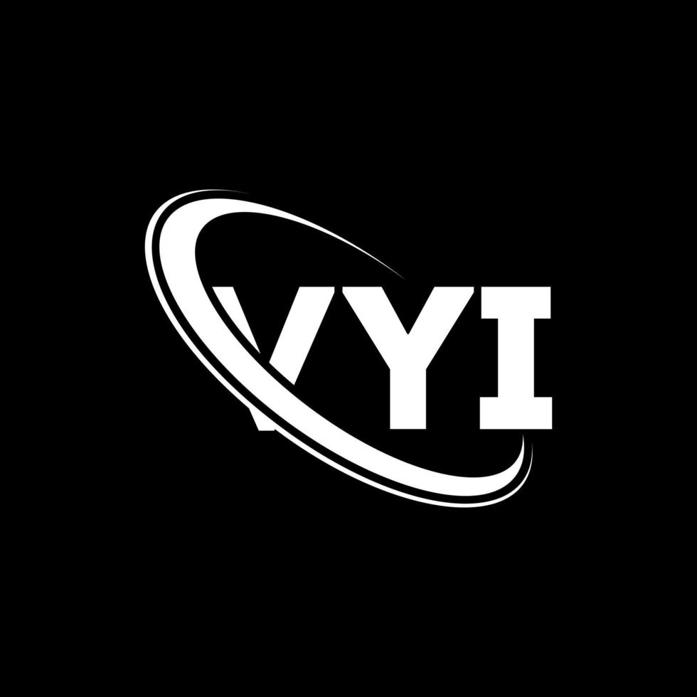 vyi-Logo. vyi Brief. vyi-Brief-Logo-Design. Initialen vyi-Logo verbunden mit Kreis und Monogramm-Logo in Großbuchstaben. vyi typografie für technologie-, geschäfts- und immobilienmarke. vektor