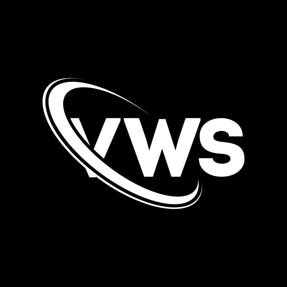 vws-Logo. vw brief. vws-Brief-Logo-Design. Initialen vws-Logo verbunden mit Kreis und Monogramm-Logo in Großbuchstaben. vws Typografie für Technologie-, Business- und Immobilienmarke. vektor