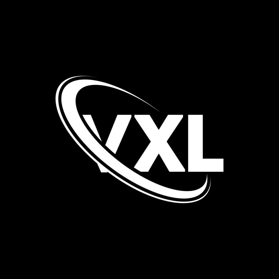 vxl logotyp. vxl brev. vxl bokstavslogotypdesign. initialer vxl logotyp länkad med cirkel och versaler monogram logotyp. vxl typografi för teknik, företag och fastighetsmärke. vektor