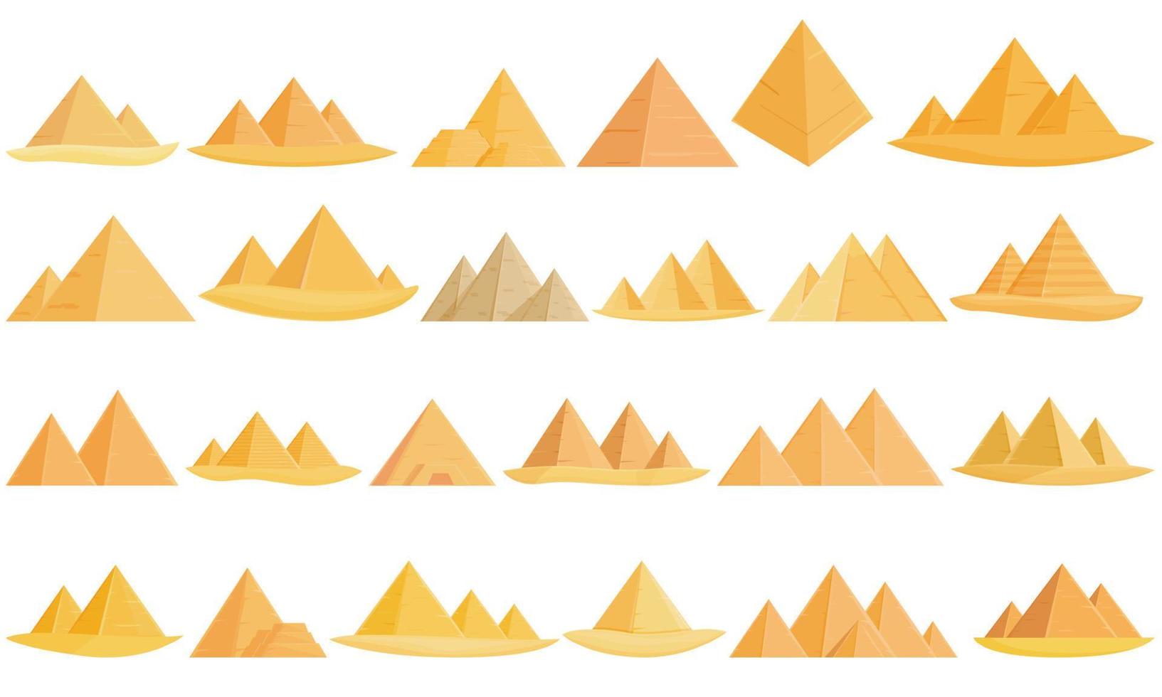 Pyramiden Ägypten Symbol Cartoon-Vektor. Kairo Sphinx vektor
