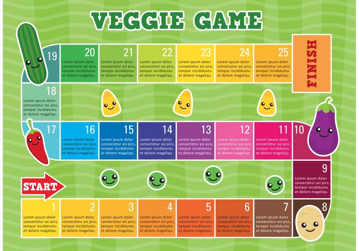 Veggie Spiel Vektor Vorlage