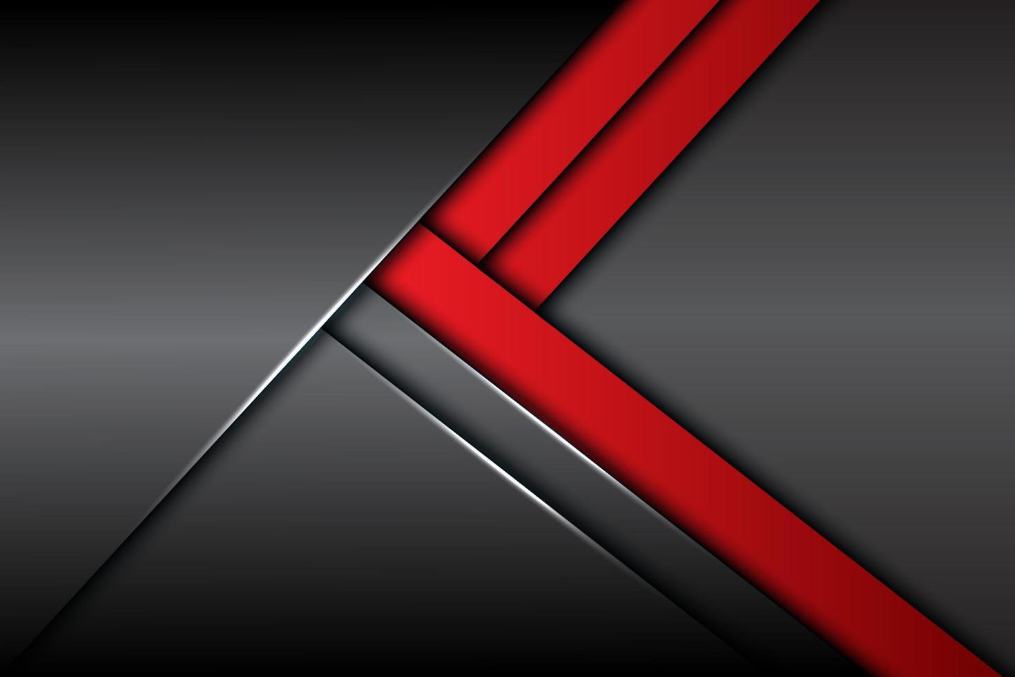 abstrakte rotgraue metallische Richtung mit Leerzeichendesign moderner futuristischer Hintergrund eps10 Vektor