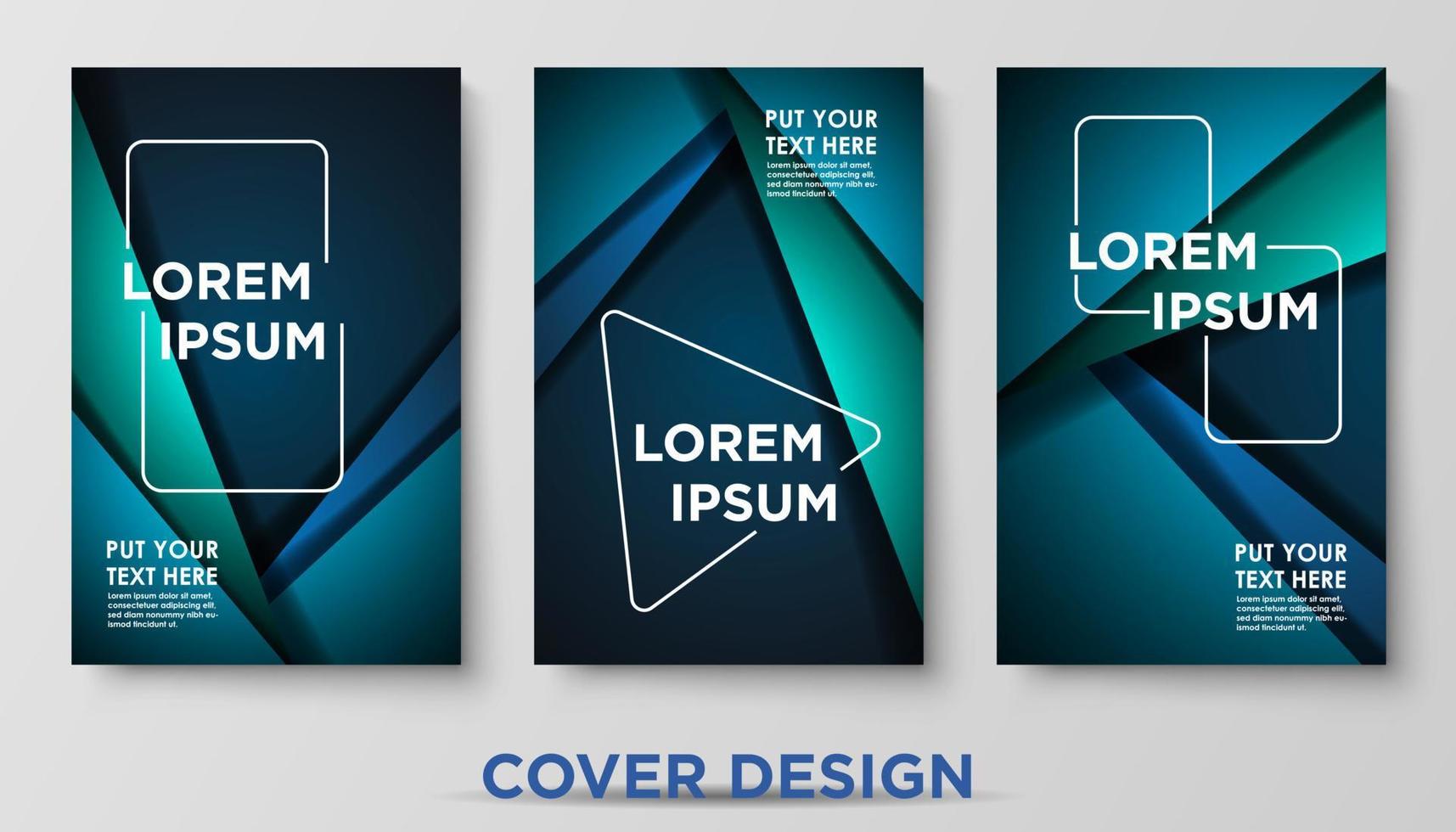 moderna abstrakta omslag set. coola gradientformer komposition, former, geometriska element. gäller för plakat, broschyrer, affischer, omslag och banderoller. eps10 vektor