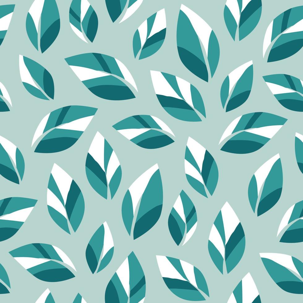 snygga sömlösa mönster handritade löv. blommig söt konsistens. vektor illustration för utskrift, omslagspapper, design.