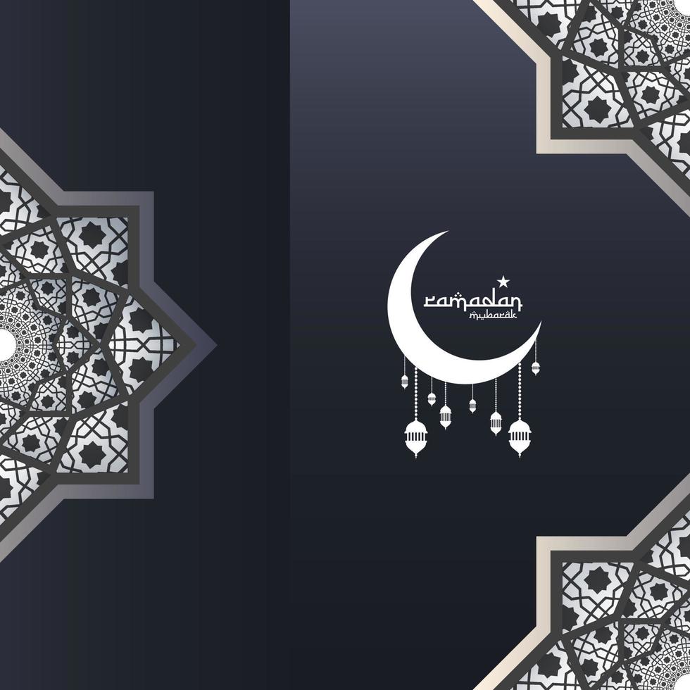 ramadan kareem, abstrakter hintergrund mit islamischen geometrischen elementen vektor