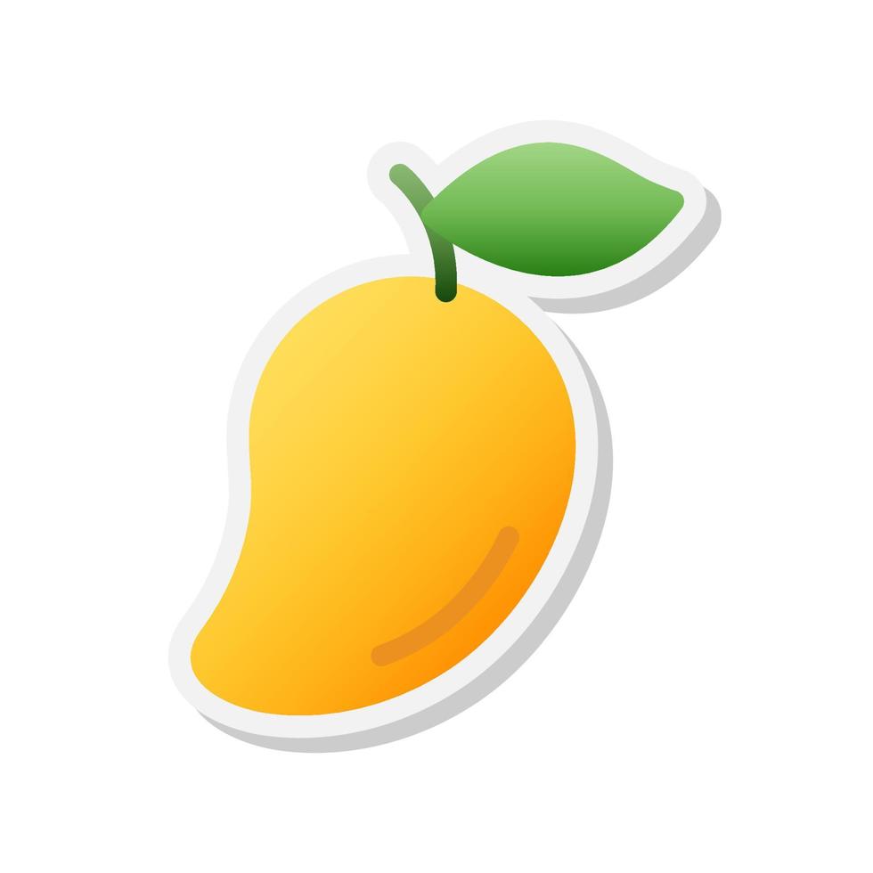 Mango-Aufkleber-Symbol, Vektor, Illustration. vektor