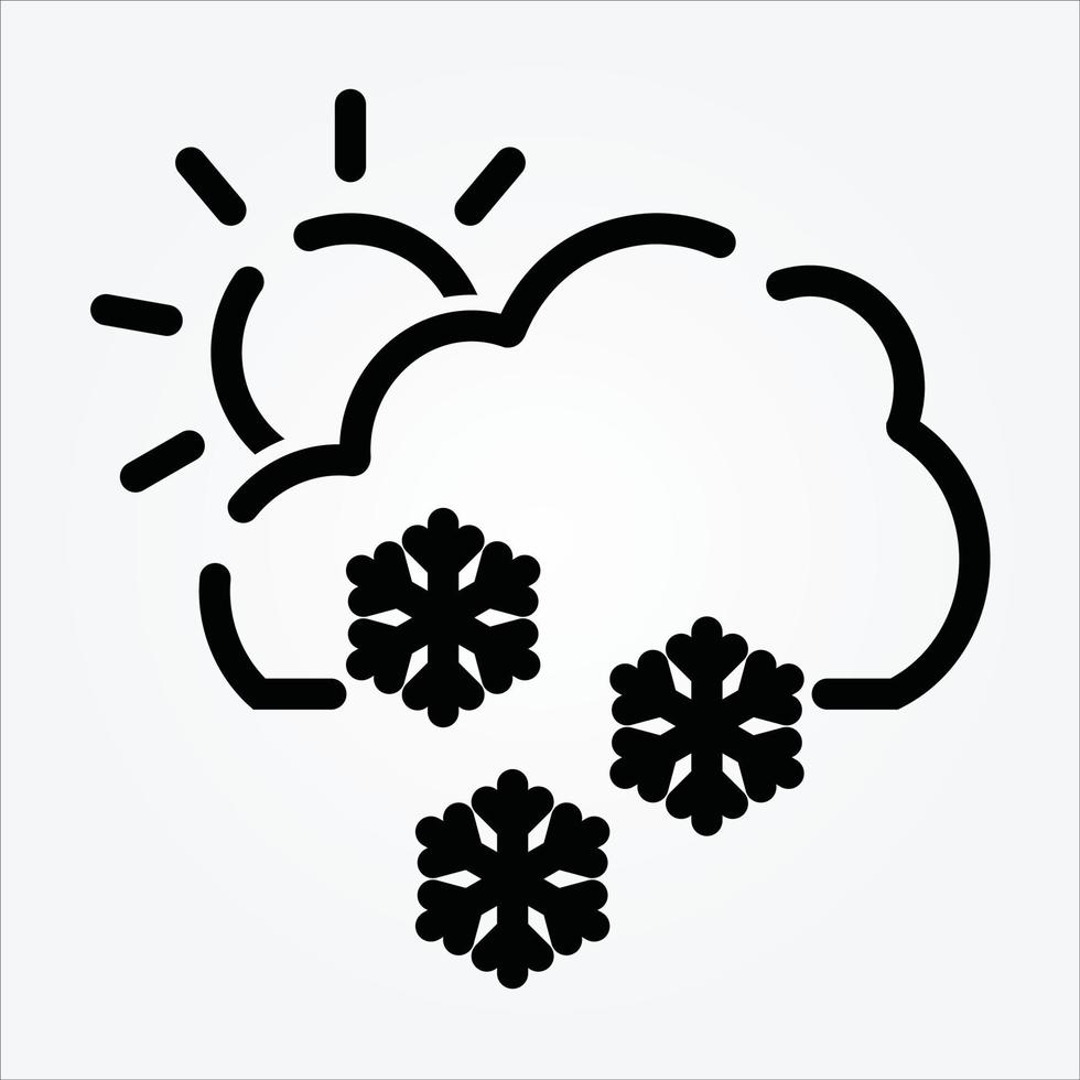 isolierte Wetterliniensymbole eps 10 kostenlose Vektorgrafik vektor