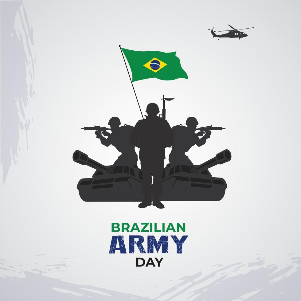 brasilianska arméns dag. 25 augusti mall för bakgrund, banner, kort, affisch. vektor illustration.