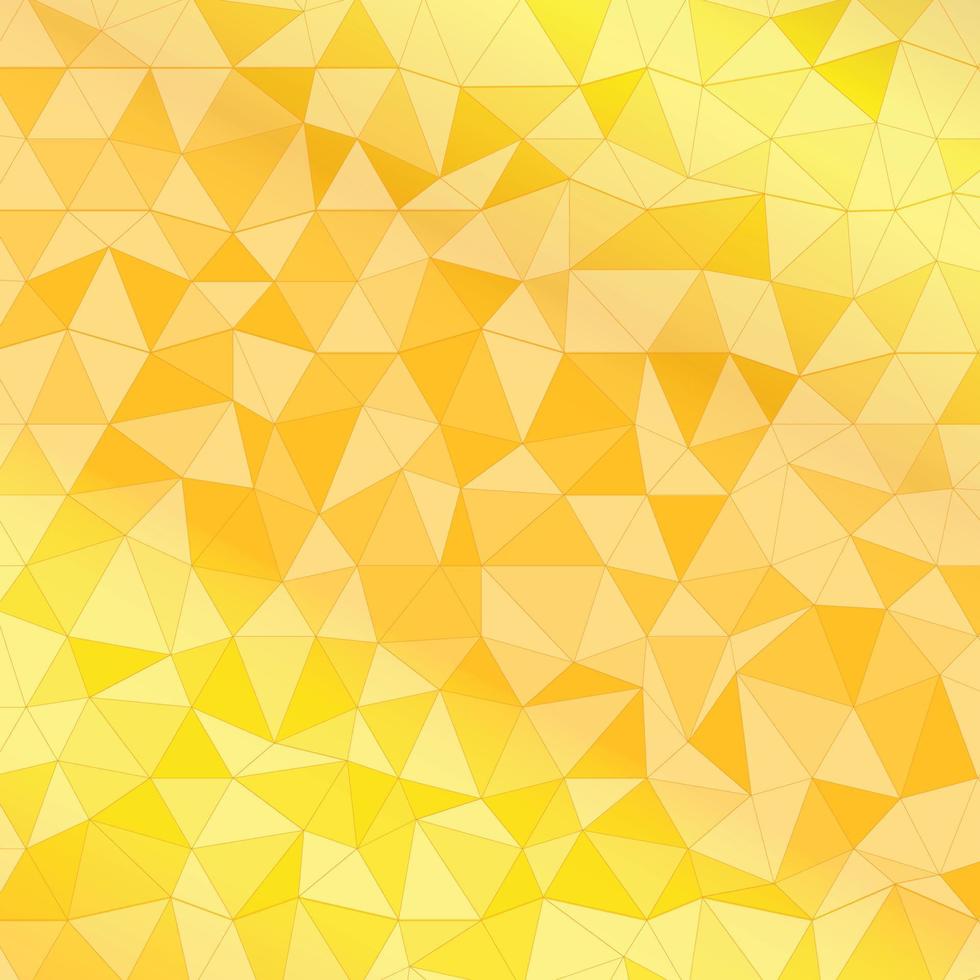 Vektorgeometrischer Hintergrund mit Dreiecken. gelber Low-Poly-Hintergrund für Karte, Poster oder Tapete. mehrfarbige mosaikillustration vektor