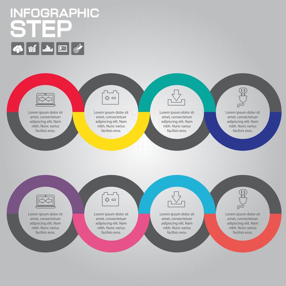 4-Schritte-Prozessdiagramm. Geschäftsprozessdiagramm. Prozessdiagramm-Infografik. Prozessdiagramm Infografik Kunst. Prozessdiagramm-Infografik-Konzept. Abbildung des Prozessdiagramms. Infografik-Web für Prozessdiagramme. vektor