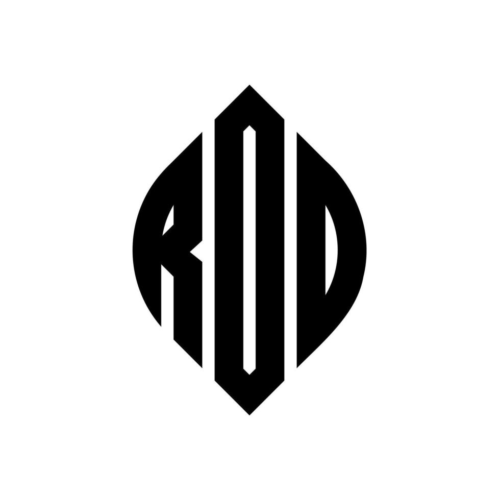Roo-Kreis-Buchstaben-Logo-Design mit Kreis- und Ellipsenform. Roo-Ellipsenbuchstaben mit typografischem Stil. Die drei Initialen bilden ein Kreislogo. Roo-Kreis-Emblem abstrakter Monogramm-Buchstaben-Markierungsvektor. vektor