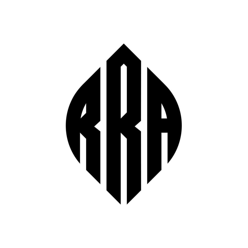 rra cirkel bokstavslogotyp design med cirkel och ellipsform. rra ellips bokstäver med typografisk stil. de tre initialerna bildar en cirkellogotyp. rra cirkel emblem abstrakt monogram brev märke vektor. vektor