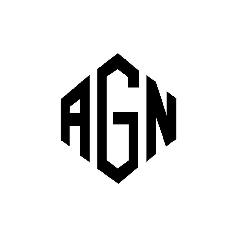 agn-Buchstaben-Logo-Design mit Polygonform. agn Polygon- und Würfelform-Logo-Design. agn Sechseck-Vektor-Logo-Vorlage in weißen und schwarzen Farben. agn-monogramm, geschäfts- und immobilienlogo. vektor