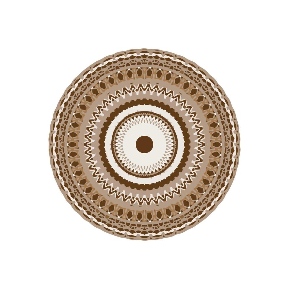 dekoratives rundes Muster. buntes Mandala auf weißem Hintergrund. Vektor-Illustration. vektor